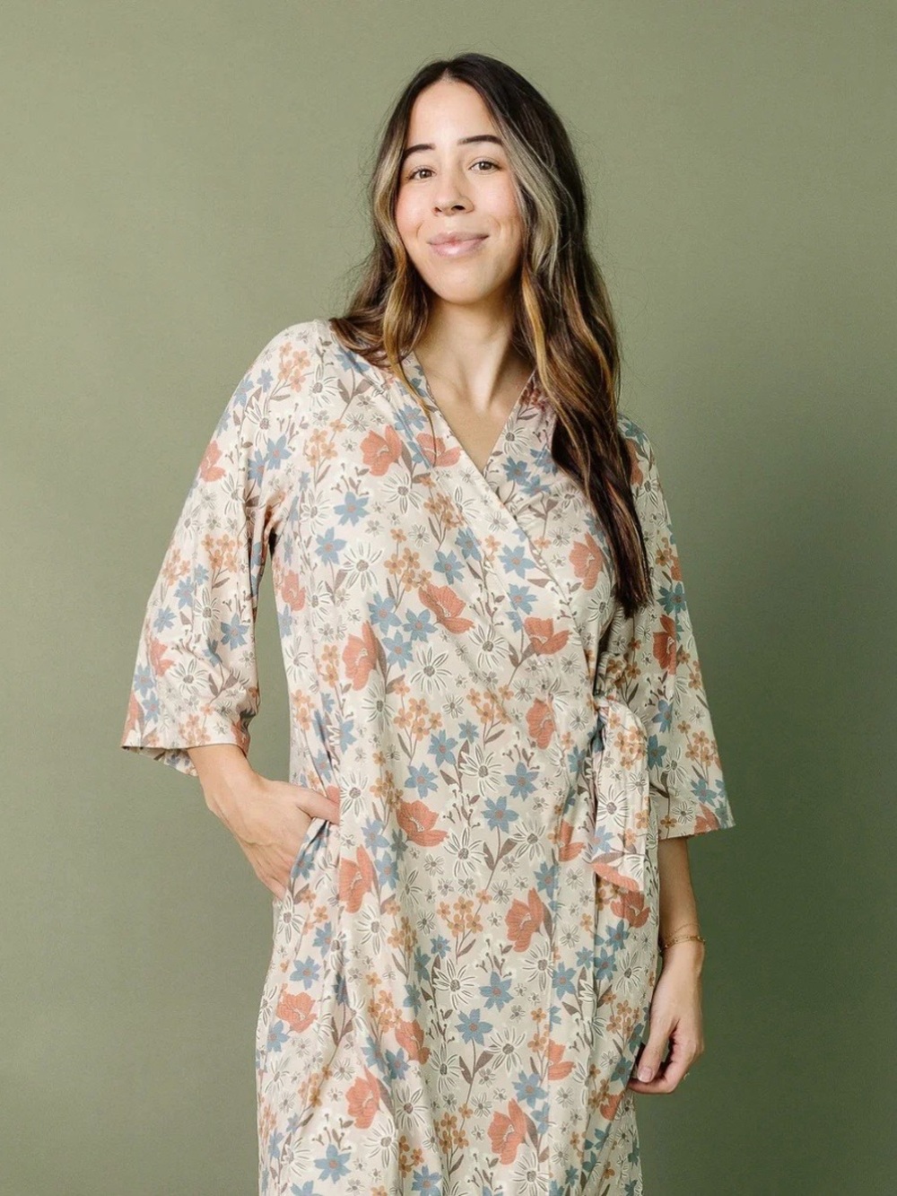 Women’s Copper Pearl Everyday Robe in Eden Size Medium
